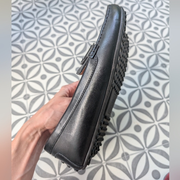 Lauren Ralph Lauren Brynn Size 8 Nappa Leather Driving Flat Black Women’s Loafer - Picture 8 of 11